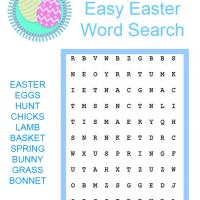 Kids Easy Easter Word Search
