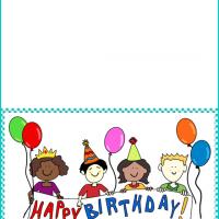 Kids with Birthday Greeting Banner