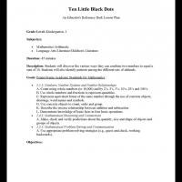 Kindergarten &amp; Grade 1 Math: Ten Little Black Dots