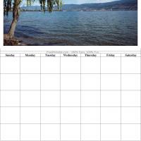 Lake View Blank Calendar