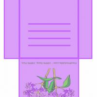 Lilac Colored Teabag Envelope