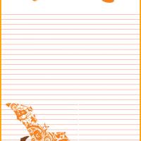 Lined Halloween Stationery