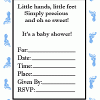 Little Feet Baby Shower Invitation