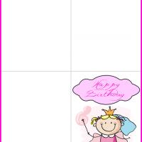 little princess in pink birthday card