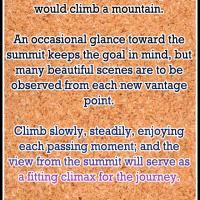 Live Life Like Climbing a Mountain