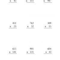 Long Multiplication Worksheet