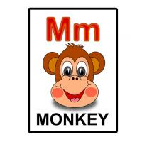 M is for Monkey Flash Card