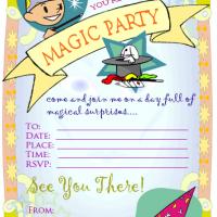 Colored Magic Party Invitation