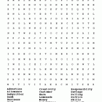 Money, Free Word Search Puzzle Worksheets