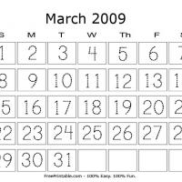 March 2009 Writing Calendar