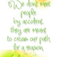 Meeting People for a Reason Quote