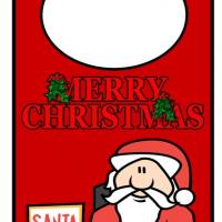 Merry Christmas from Santa Door Hanger