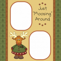 Moose Christmas Scrapbook Cover