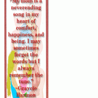 Mother's Day Bookmark with Love Message