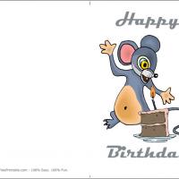 Mouse Blowing Birthday Candle