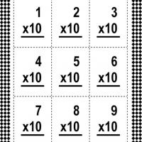 Multiply By Ten Flash Card