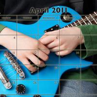 Music Theme April 2011 Calendar