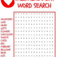 My Heart Valentine's Day Word Search