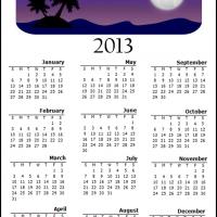 Night on an Island 2013 Calendar