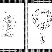 North Pole and Wreath Flash Cards