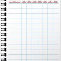 Notebook Themed Chore Chart