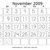 November 2009 Writing Calendar