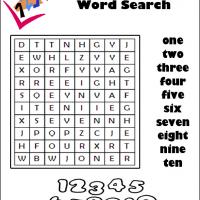 Numbers 1 To 10 Word Search
