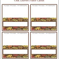 Oak Leaves Place Cards