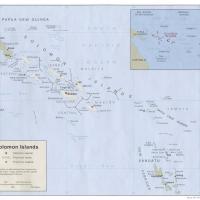 Oceania- Solomon Islands Political Map