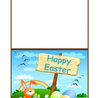 Orange Bunny Easter Card