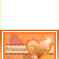 Orange Hearts Mother's Day Card