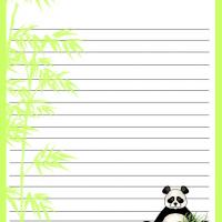 Panda and Bamboo Stationery