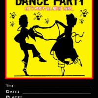 Party and Dancing Hazard Invitation
