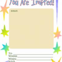 Pastel Stars Invitation