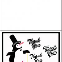 Penguin Thank You Card