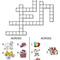 Picture Easter Crossword for Kids