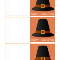 Pilgrim Hat Thanksgiving Mini Cards