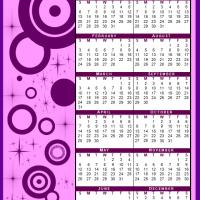 Pink and Purple 2013 Calendar