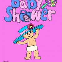 Pink Girl Baby Shower Invitation