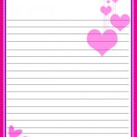 Pink Hearts Stationery