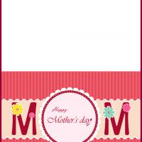 Pink Stripes Mom Card