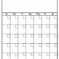 Plain Blank Portrait Calendar