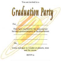 Planetarium Graduation Party Invite