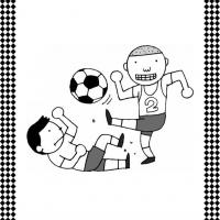 Playing Soccer Flash Card