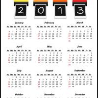 Polaroid Cameras 2013 Calendar