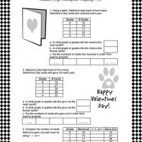 Practical Math Worksheet with Valentine's Day Theme
