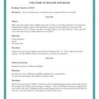 Kids Project: The Story of Balaam and Balak