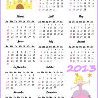 Princess and Castle 2013 Calendar