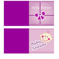 Purple Set Baby Gift Cards