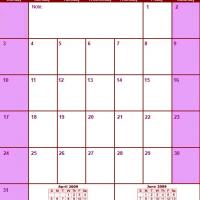 Red &amp;amp;amp;amp; Pink May 2009 Calendar